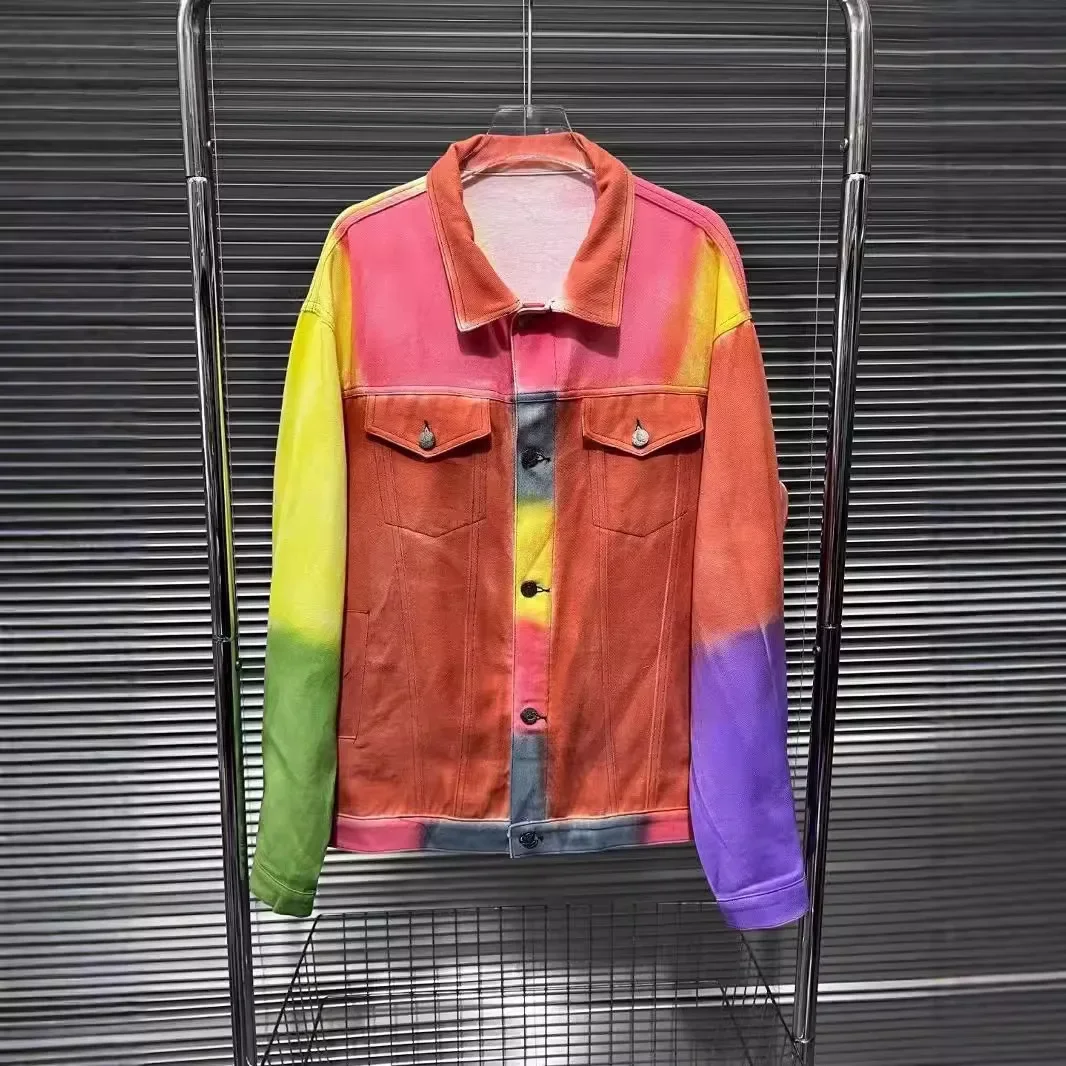 Винтажная джинсовая куртка в американском стиле унисекс хип-хоп универсальная