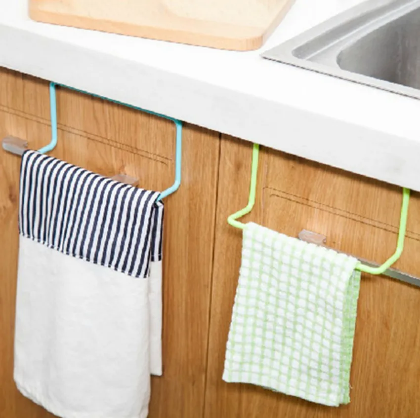 

Over Door Tea Towel Holder Rack Kitchen Cupboard Bar Hook Bathroom Cloth Hanger Hanger Cabinet Wash Cloth Hook Shelf Storage