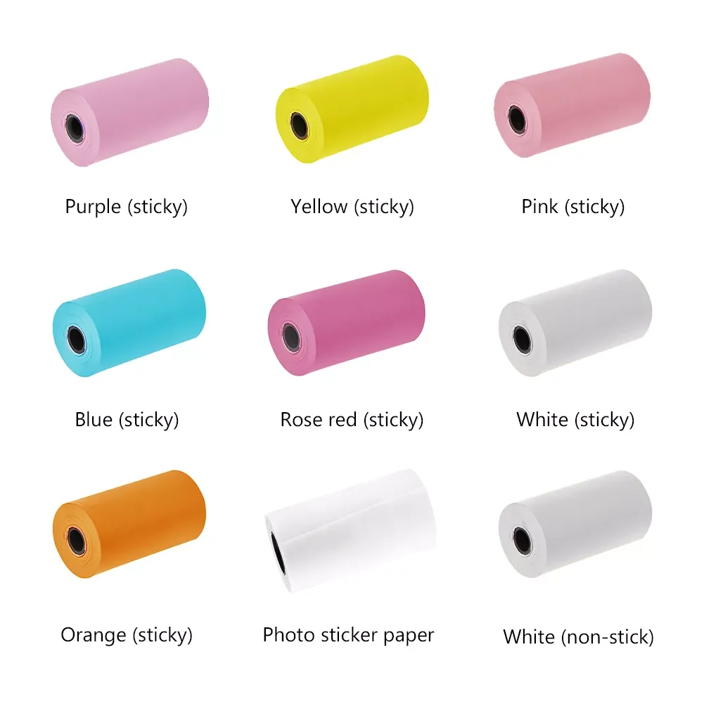 

New 6 Rolls 57x30mm Thermal Paper Printable Sticker Printer Self Adhesive Label Paper For Paperang & Peripage Mini Printer