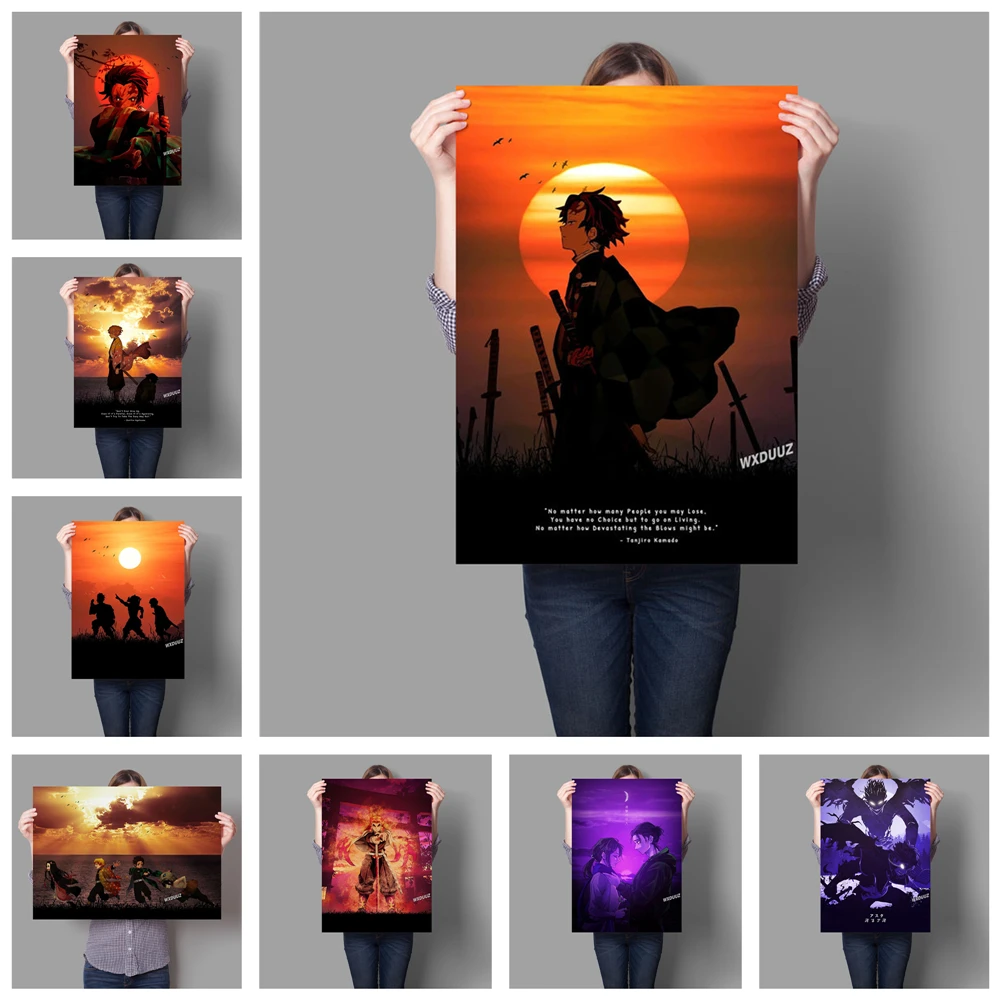 

Картина из японского аниме «рассекающий демонов», постер для украшения дома, спальни, гостиной, детской комнаты, дивана, Настенный декор, Ка...