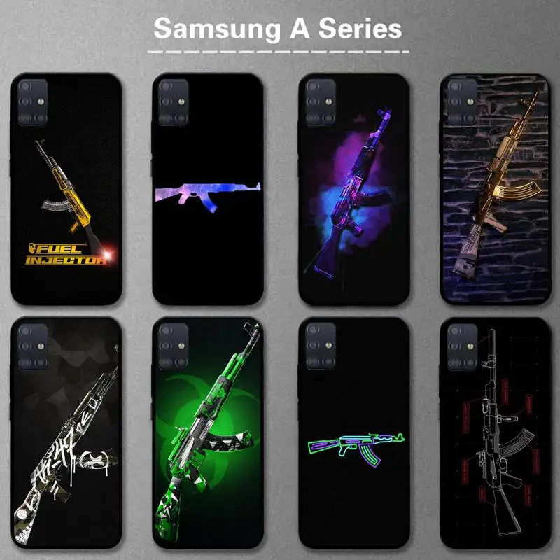 

AK47 Gun Phone Case For Samsung A20s A30S A31 A40 A50S A51 A70 A71 A80 5G A32 A02 Fundas Coque
