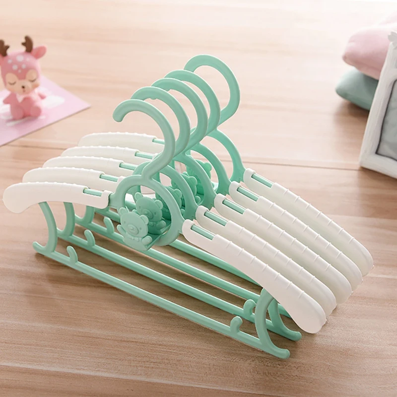 

20 Pack Kids Hangers Stackable Hangers With Bear Hooks And Space Saving Hangers For Mixed Baby Clothing