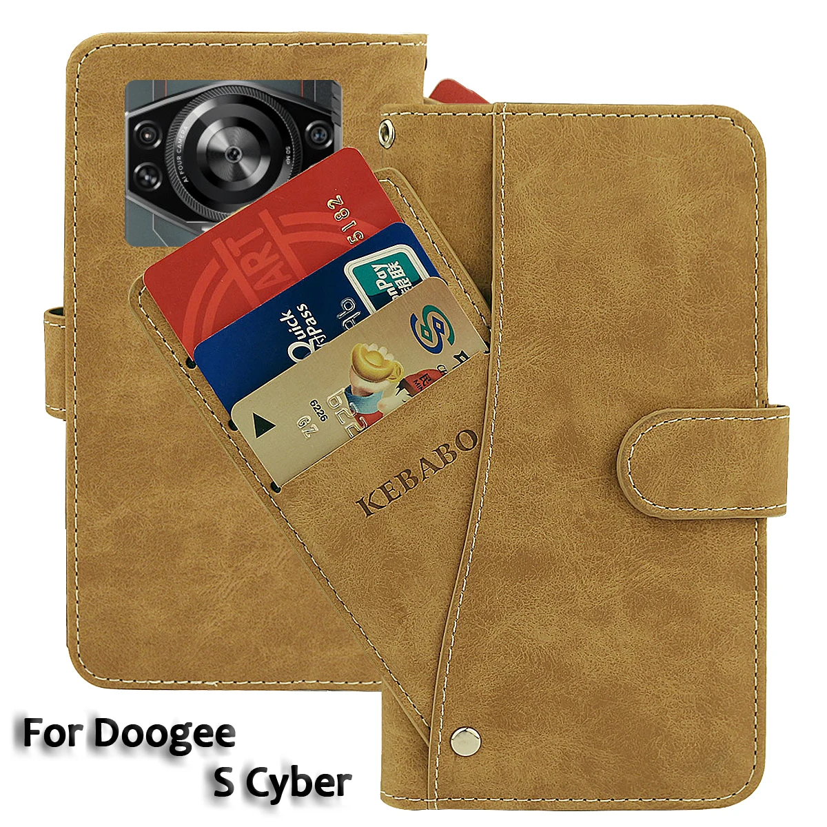 Винтажный кожаный кошелек Doogee S Cyber чехол с откидной крышкой 6 58 дюйма роскошный