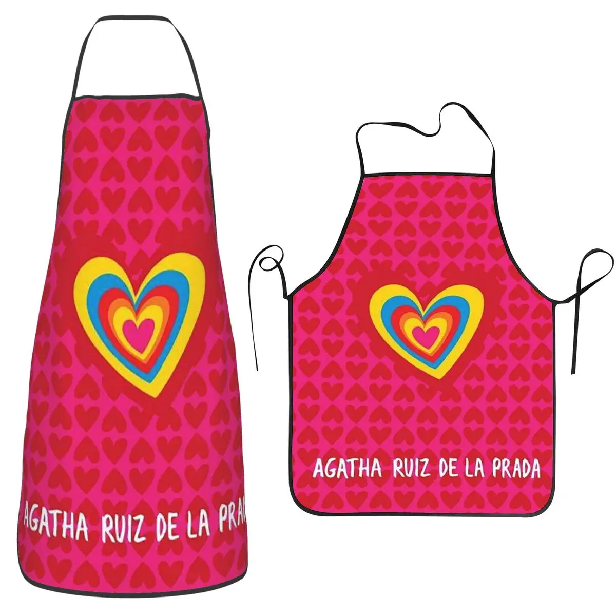 Фото Фартук Agatha Ruiz-De La-Prada с узором, водонепроницаемый, для готовки, уборки на кухне, для женщин и мужчин, для садоводства №1