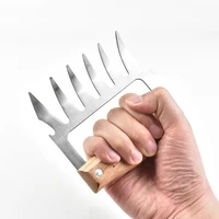1pc meat fork shredder claws stainless steel bbq pulled pork meat clamp handing carving food grill accessories barbecue tool