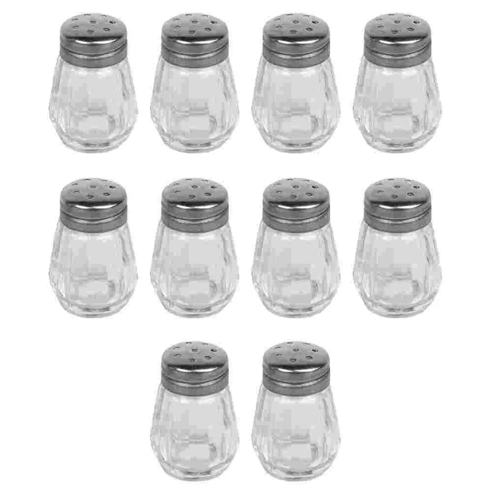 

10 Pcs Sea Salt Grinder Black Pepper Seasoning Jar Easy Cheese Can Storage Manual Mill Peppercorn Set Glass Shaker