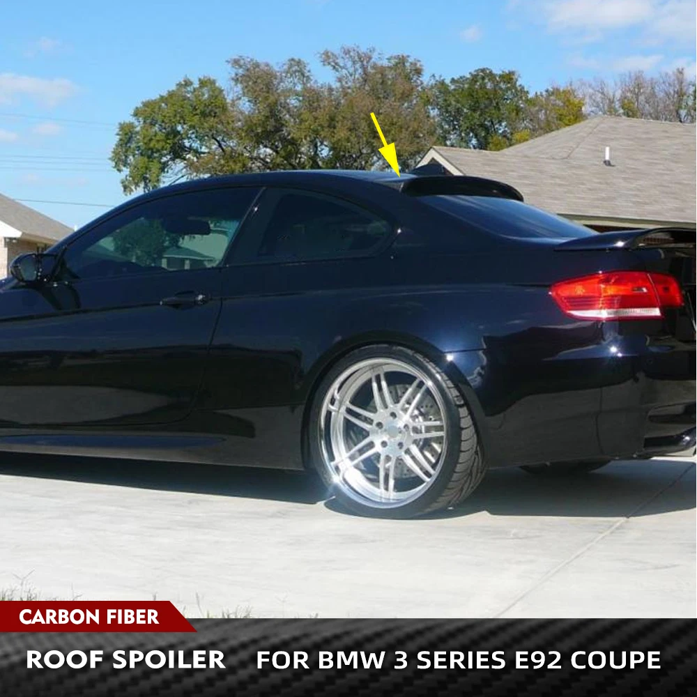 

Для BMW 3 серии E92 325i Coupe 2007-2013 спойлер на крышу автомобиля из углеродного волокна, автокрыло, губа, задний верхний расширительный спойлер