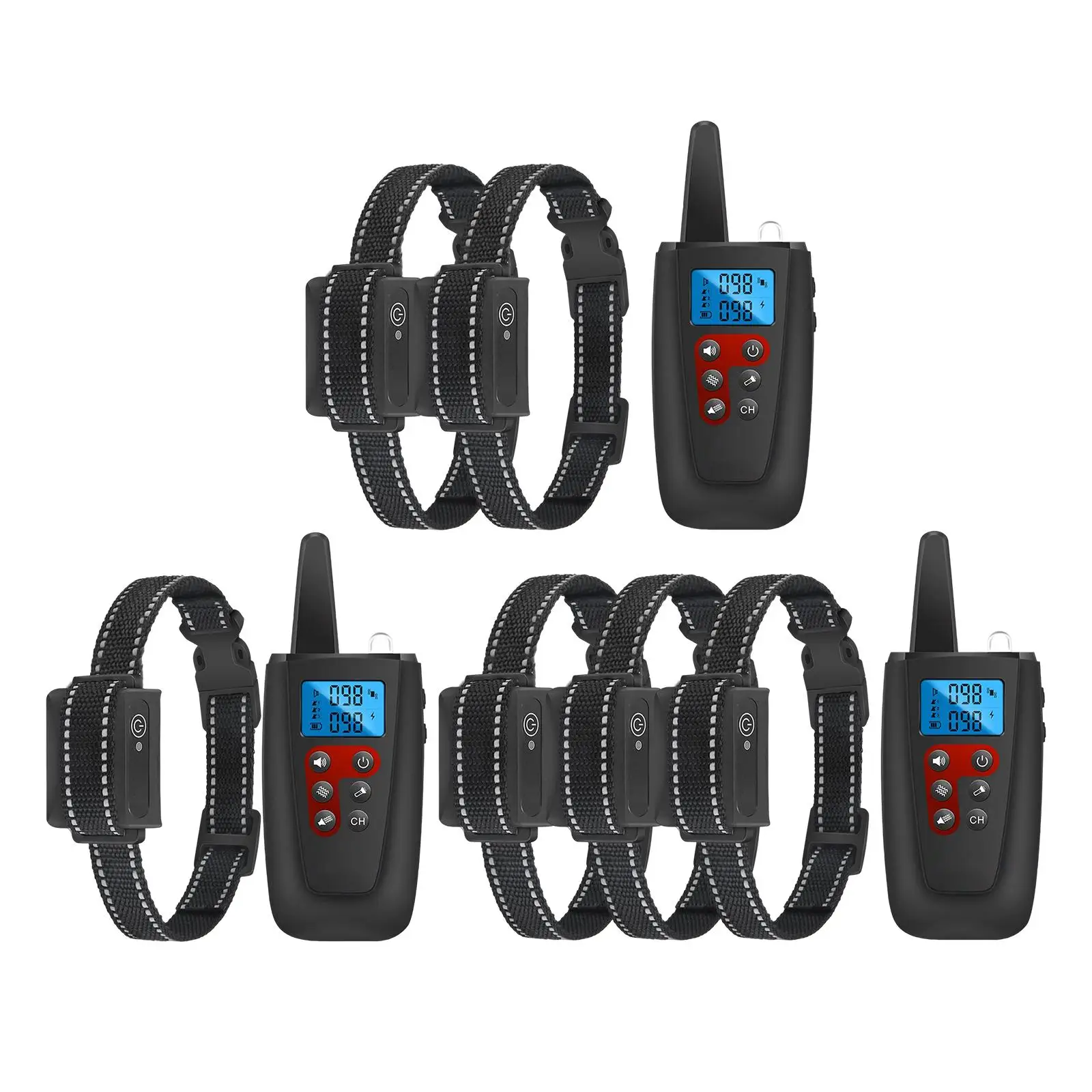 

Dog Training Collar Rechargeable Adjustable Stop Bark Collar with Remote Waterproof Dog Collars for Small Medium Large Dogs