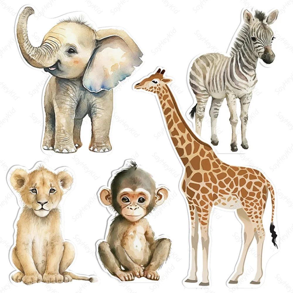 Большие вырезы в виде животных джунглях слон жираф Лев КТ доска для джунглей