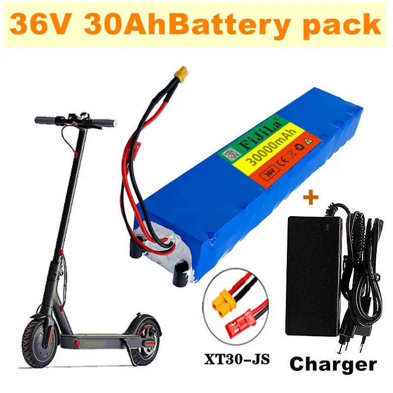 

36V 30Ah 18650 lithium battery pack 10S3P 30000mah 250W-500W Same port 42V Electric Scooter M365 ebike Power Battery with BMS