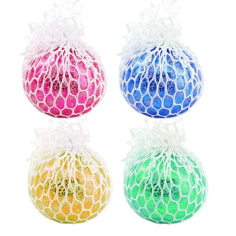 

Stress Balls Small Sensory Balls Fidget Toys Filled With Colorful Sequins For Stress Soothing Party Favors Gift For Kids And