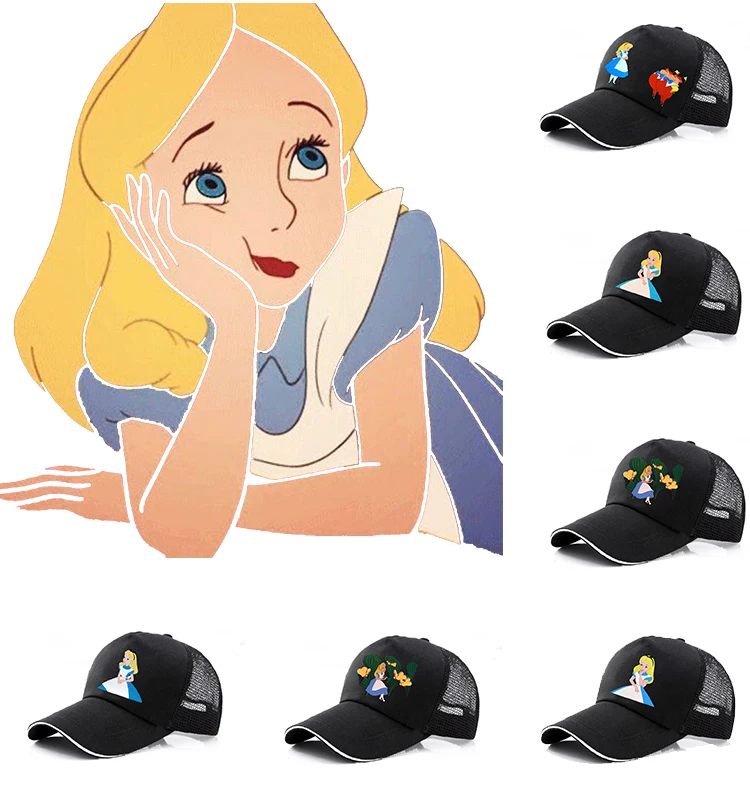 

New Women's Shoulder Bag Cartoon Pattern Alice In Wonderland Series Canvas Bag Casual Wild Handbag Tote Bag Large Capacity Cute