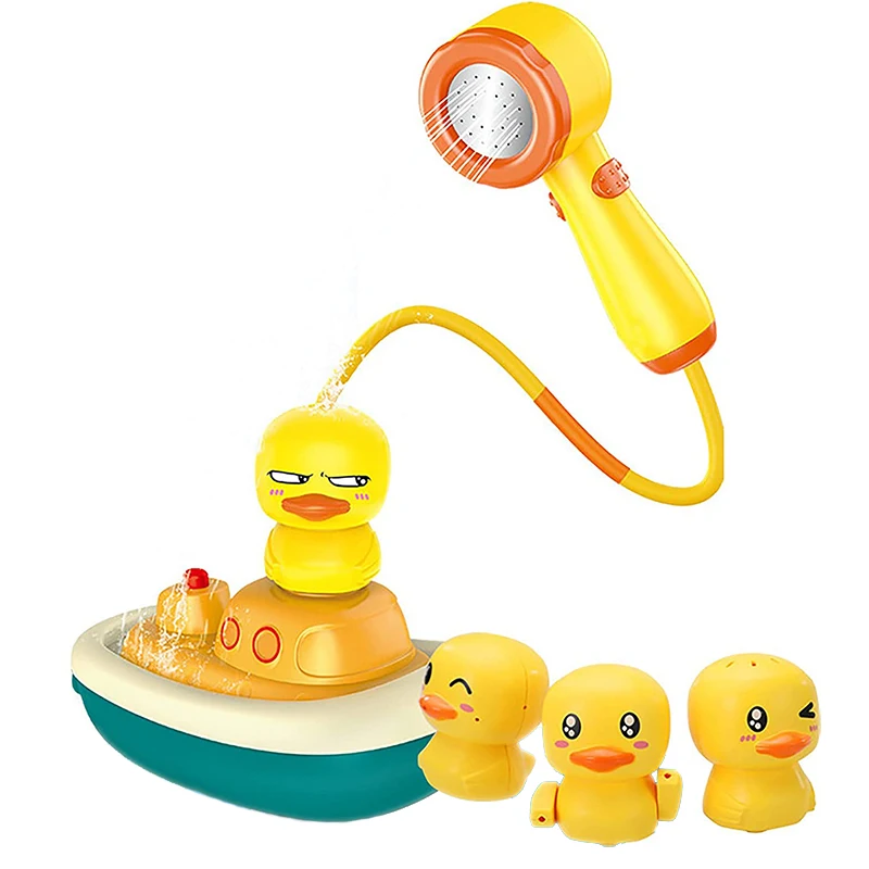 

Bath Toys for Baby Duck Sprinkler Boat Electric Bathtub Toy Spray Water Tub Pool Shower Sprinkler Christmas Gift for Toddler Kid