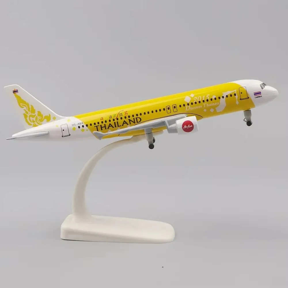 20 см A320 Thai Yellow Airways Модель 320 Airlines Металлическая копия самолета Материал сплава 1:400
