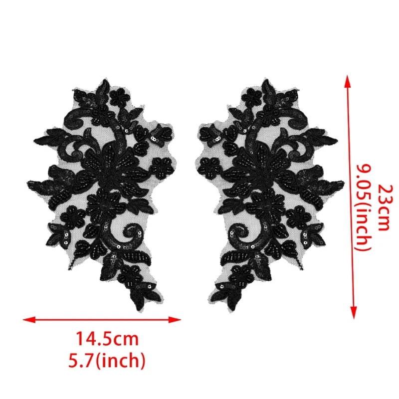 Блестки цветок кружево аппликация нашивки воротник сделай сам ремесло вырез