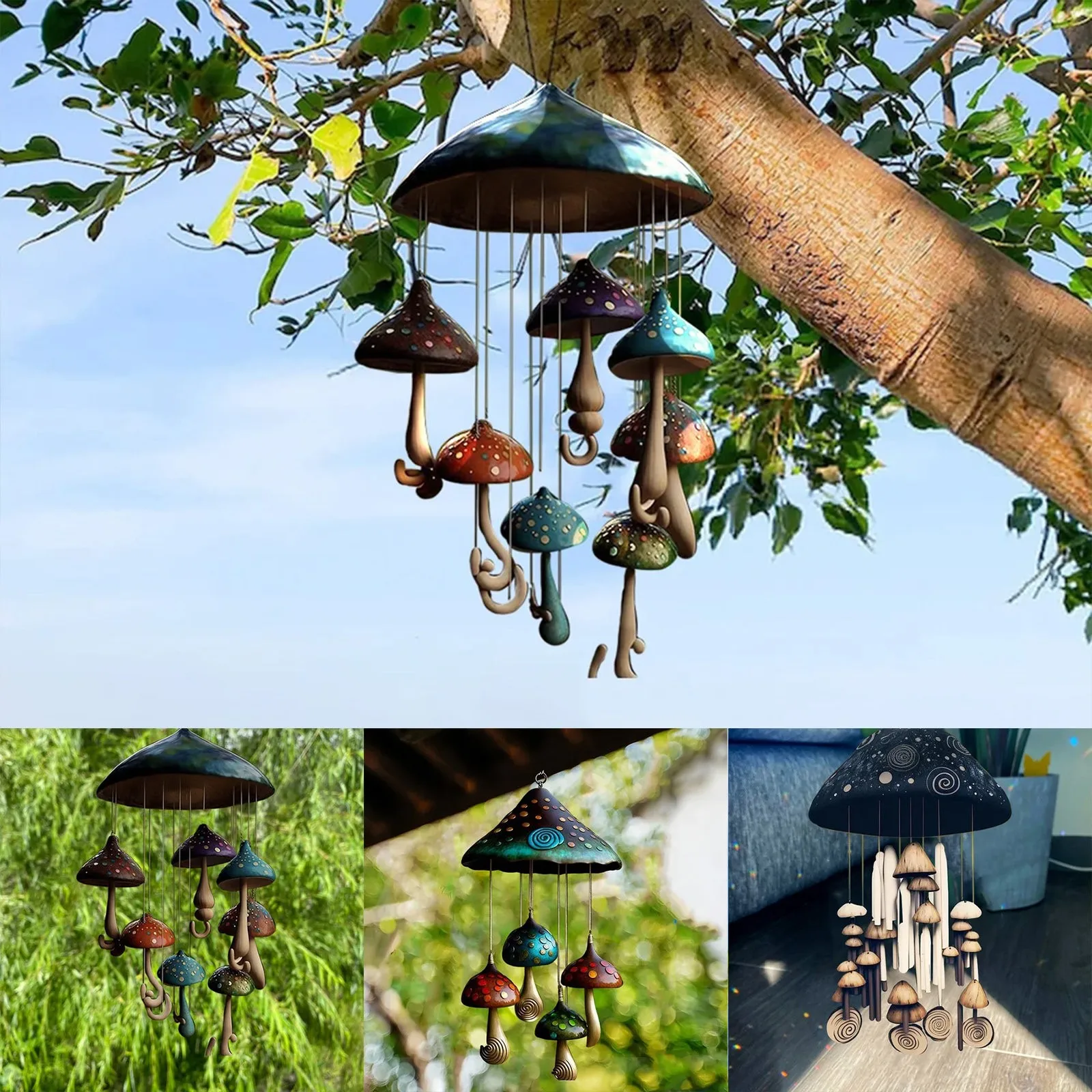 

Border New Resin Wind Chime Campanula Handmade Art Unique Resin Wind Chime Colorful Chime Whimsical And Grandmas Garden