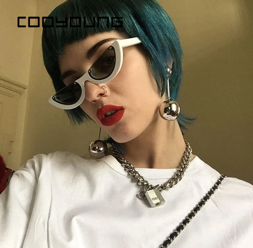 Солнцезащитные очки кошачий глаз COOYOUNG женские модные брендовые дизайнерские в