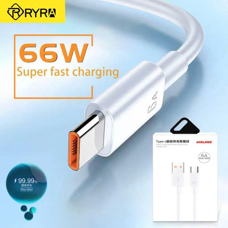 

RYRA USB Type C Cable with Super fast charging Type-c data cable Wire USB-C Charger For Realme Huawei Samsung Oneplus Poco