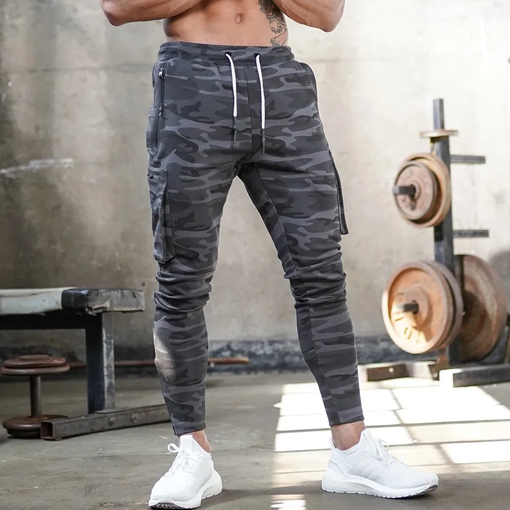 

Joggers Sweatpants Men Casual Skinny Pants Multi-pocket Trousers Male Track Pants Gym Fitness Training Bodybuilding Sport Pant