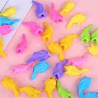 fish shaped kids adults ergonomic silicone pencil grips training grip holder posture correction tool writing aid grip