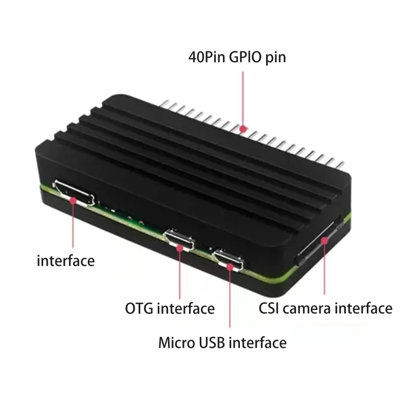Чехол из алюминиевого сплава с 40-контактным разъемом GPIO для Raspberry Pi Zero 2 Вт 1 ГГц