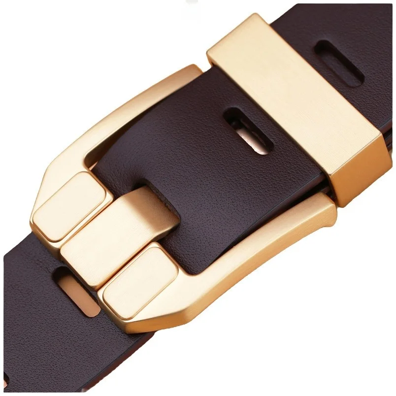 Lanyazawa мужской кожаный ремень с пряжкой из натуральной воловьей кожи модный