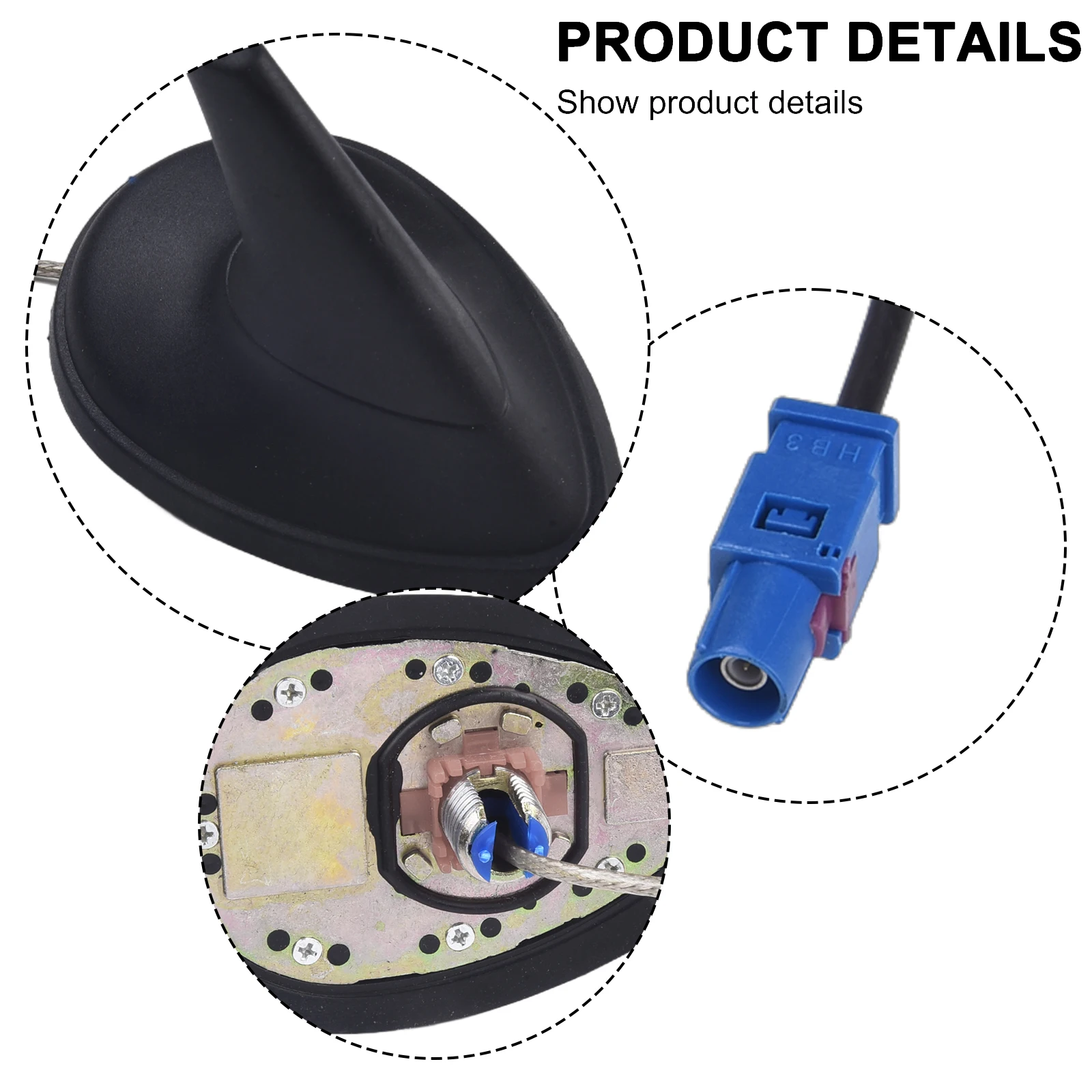 Для Saab 9-3 для Shark Fin Sat Nav антенна черная 12762120 / 12805063 Автомобильная замена ABS. Легко