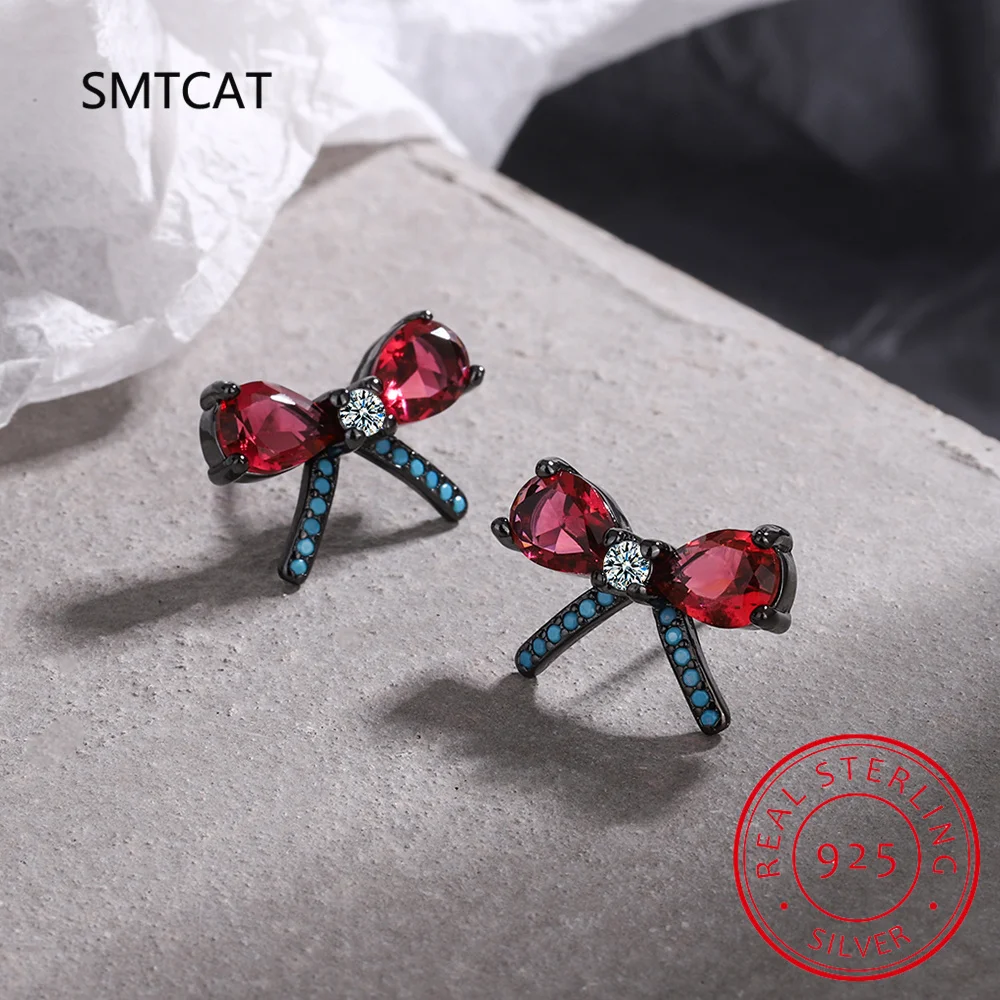 

Серьги-гвоздики с бантом и фианитом, серебро 2022 пробы