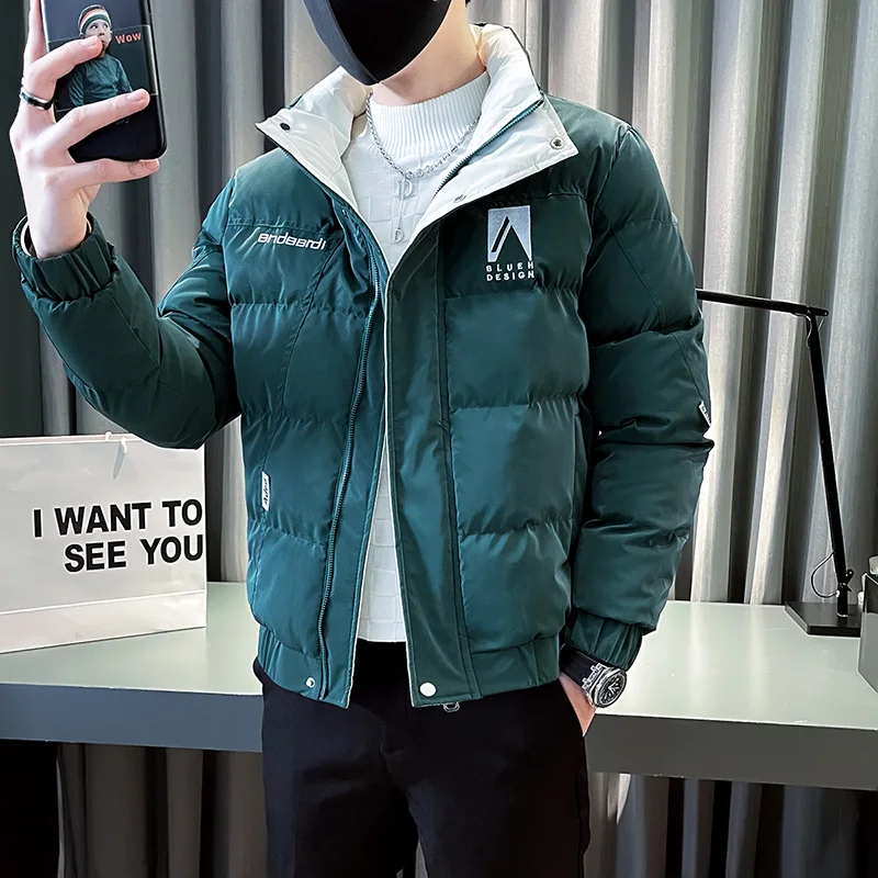2022 Winter Fashion Short Puffer Parkas Men Casual Slim Thicken Warm Jackets Hiphop Overcoat Social Streetwear Men Clothing 2022
