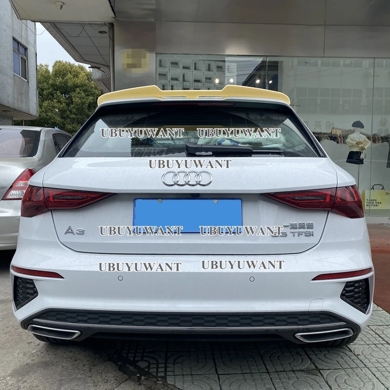 

Для Audi Newest A3 HACTBACK 2019-2023, высококачественный АБС-материал, глянцевый черный Задний спойлер, крышка крышки багажника, Стайлинг автомобиля