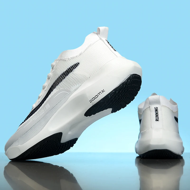 Men Marathon sneakers Lightweight Cushioning Outdoor Road Running Shoes Trail Sport Shoes Elastic Walking Shoes Tenis Masculino