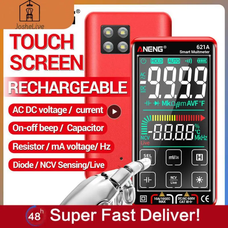 

Digital Multimeter 9999 Counts Multifunctional Touch Screen Multimeter Measurable Ac Dc Ac Dc Auto Range Form 10a