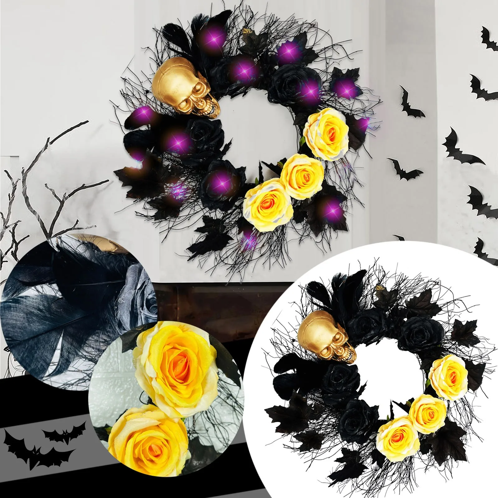 

Wall Decor Decor Door Garland Garland Window Wreath Hanging Front Wedding Party Home Decorative Balsam Wreaths for Front Door