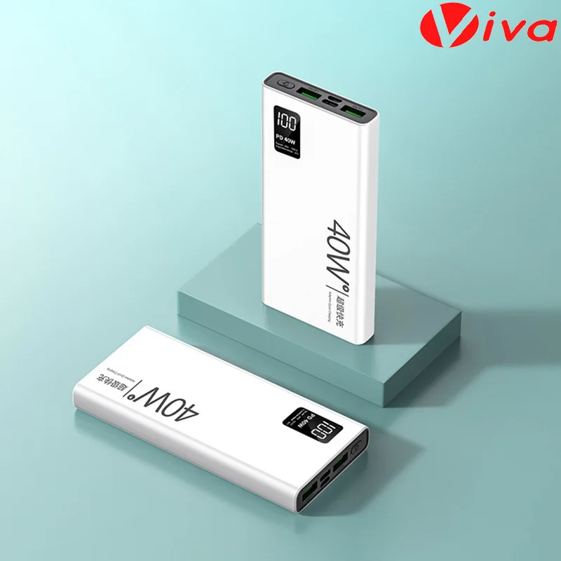 

PD40W Super Fast Charging Power Bank Portable 20000mAh Digital Display External Battery Charger For IPhone Xiaomi Huawei QC3.0