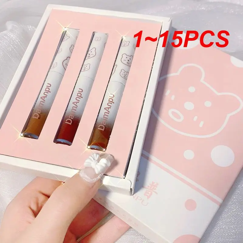 

1~15PCS Red Lip Tint Set Lipgloss Gift Box Waterproof Lasting Colored Lipstick Moisturizing Lips Makeup Mirror Water Lip Gloss