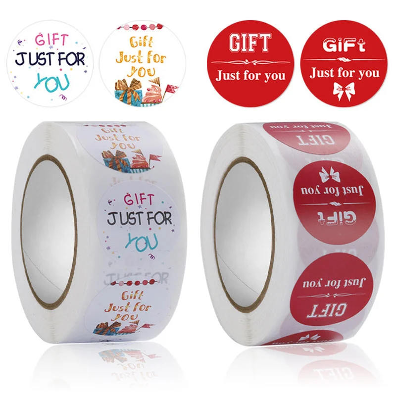 500pcs Thank You Sticker Pink Handmade Sticker for Scrapbook Seal Label Christmas Gift Decoration Stationery