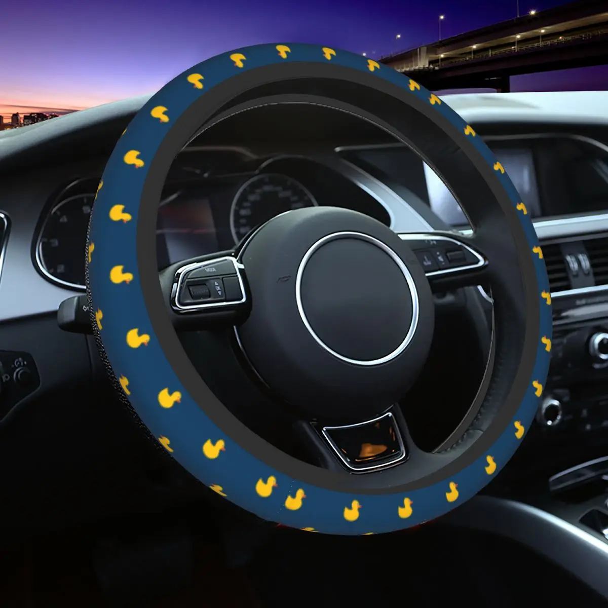 

37-38 Steering Wheel Covers Duck Pattern Universal Animal Auto Decoration Elastische Car Accessories