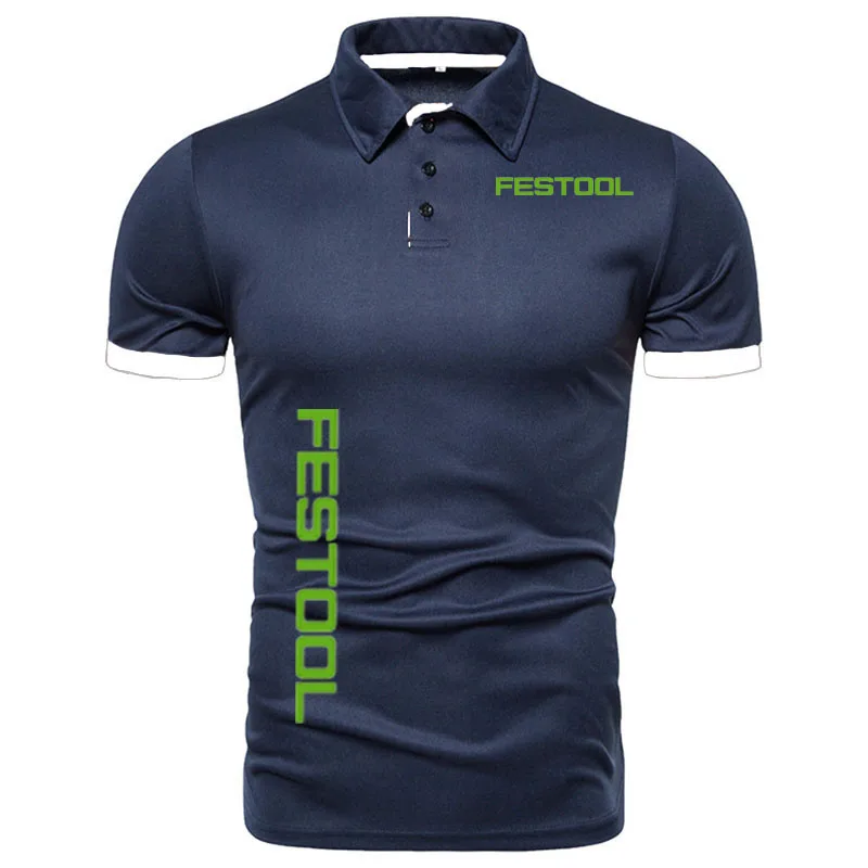 Festool tools роскошная мужская рубашка-поло новинка 2024 спортивная с короткими