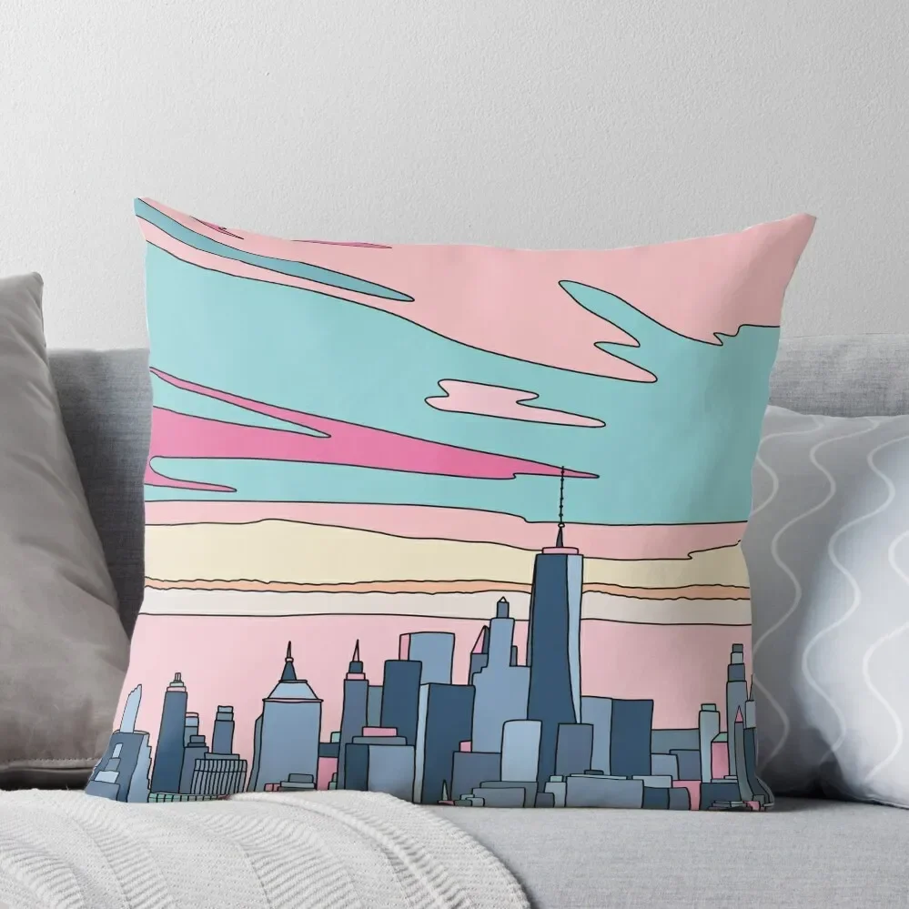 Городской закат от Elebea декоративная подушка Рождественская для гостиной