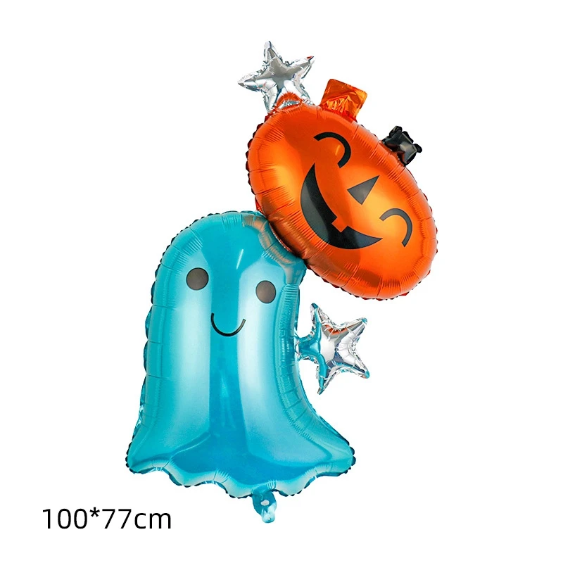 Halloween Decor Pumpkin Ghost Balloons Bat Spider Witch Monster Head Foil Balloon Inflatable Kids Toys Halloween Party Supplies images - 6