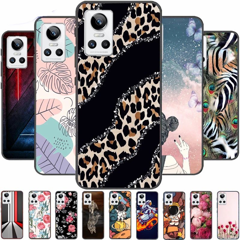 

For Realme GT Neo3 Case Cover For Realme GT Neo 3T Soft Phone Cases Bags Bumpers Fundas Covers Capa Flower Bag Fundas