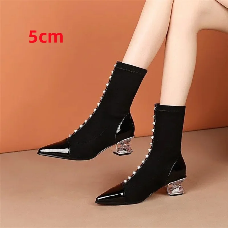 

Women Fashion High Quality Black Suede Autumn High Heel Boots Lady Sexy Comfort Winter European Brand Heel Boots & Shoes E732