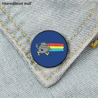 cloud runner printed pin custom funny brooches shirt lapel bag cute badge cartoon cute jewelry gift for lover girl friends