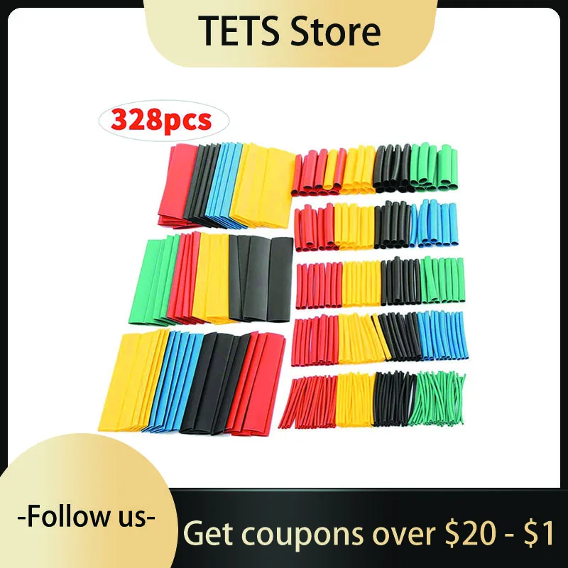 

Heat Shrink Tube hermoresistant Wrapping Kit, PE Insulation 2:1 Shrinking Tubing Assorted Pack Wire Insulation Sleeve