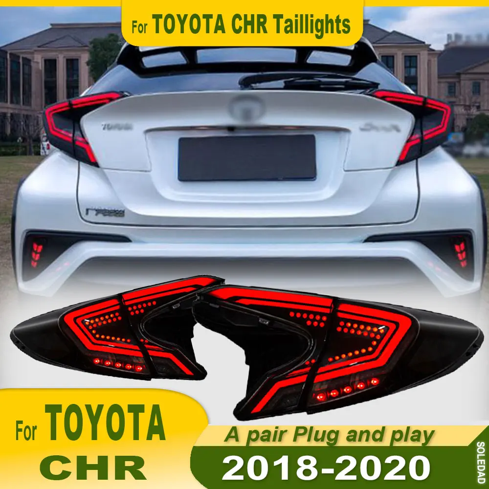 Автомобильный светодиодный задний фонарь для Toyota CHR 2018 2019 2020 DRL Задние фонари