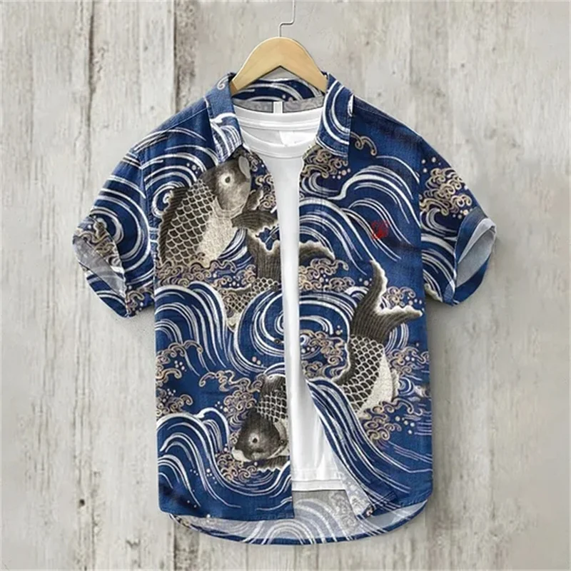 Мужская льняная рубашка 5XL