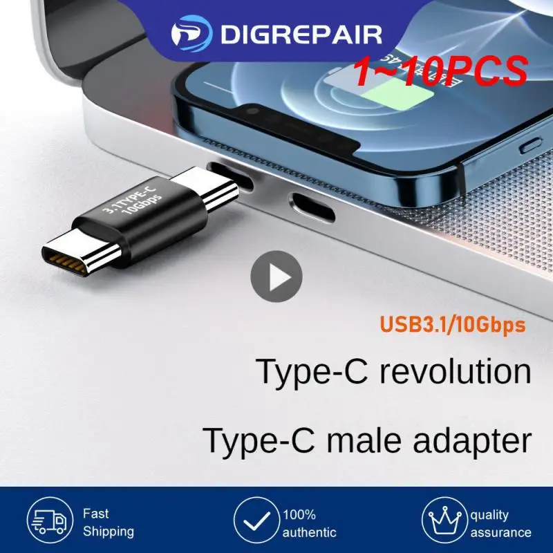 Адаптеры OTG типа C к Type C, 1-10 шт., 3,1 Gen2, 10 Гбит/с, конвертер, коннектор для зарядки и передачи данных