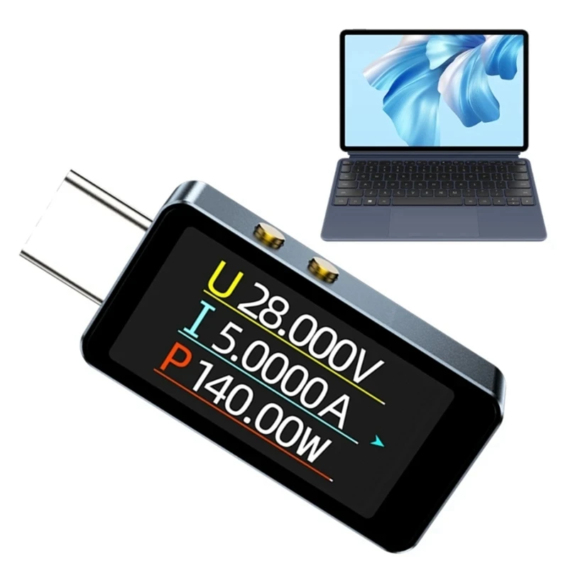 Новый портативный тестер USB типа C с напряжением в реальном времени и считыванием