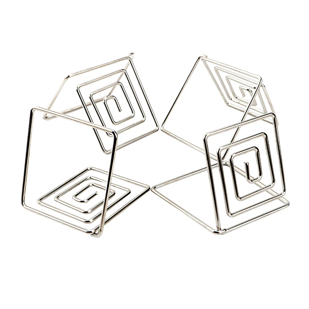 

20 Pcs Wire Memo Holder Menu Clip Square Wedding Supplies Table Sign Stand Table Sign Stand Signs Holder Stand