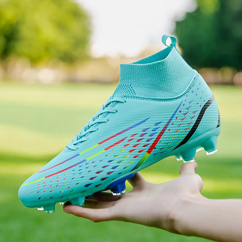Men's Cuff Football Boots Football Shoes Boy's Adult Professional Football Shoes TF/FG Outdoor Training Football Shoes 35-45